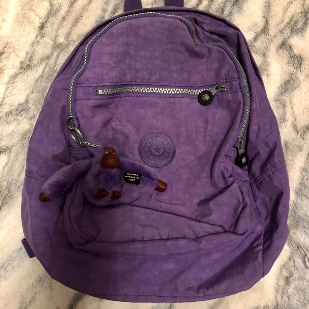 Kipling purple backpack💜